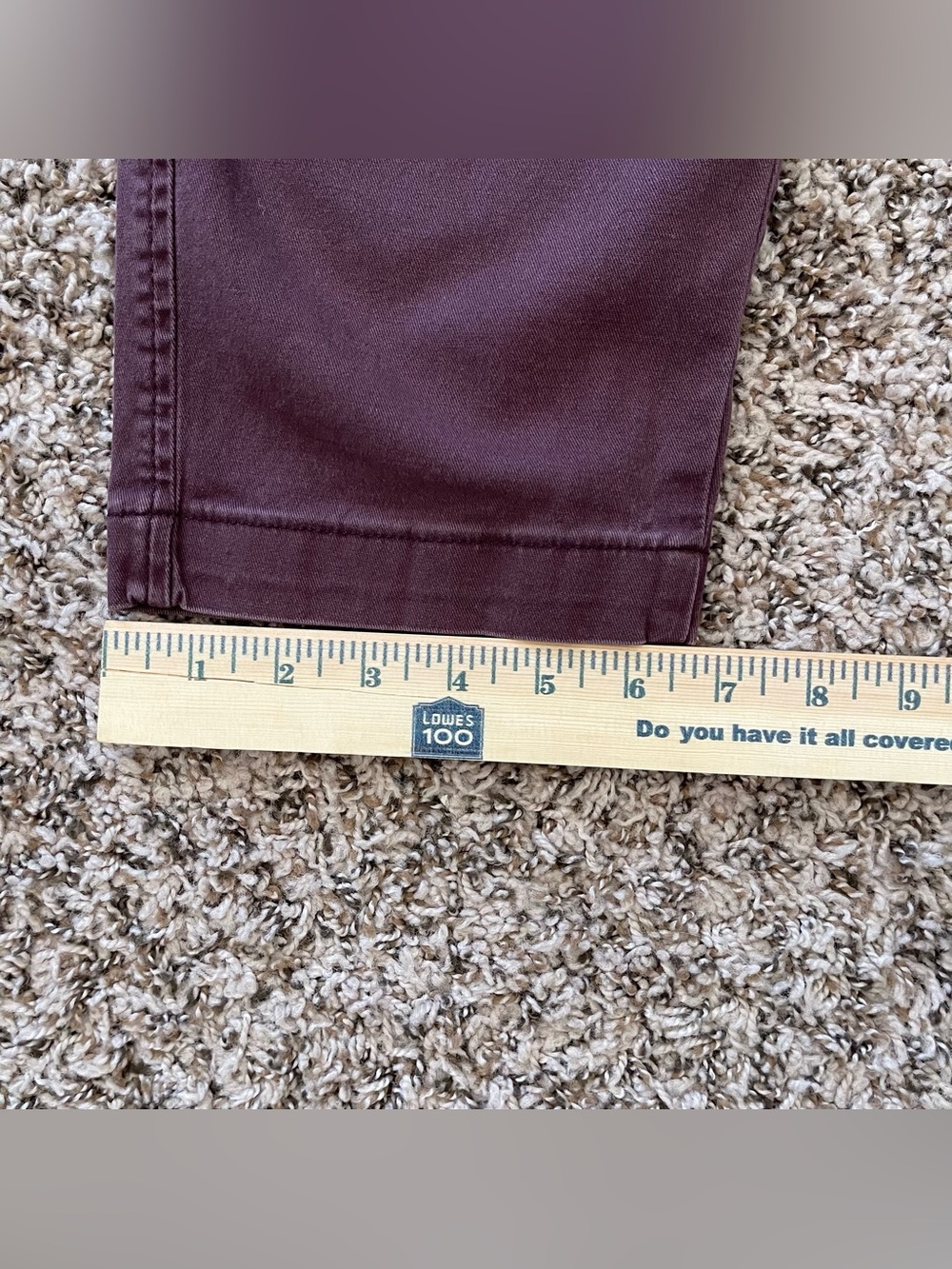 Levi's XX Chino Standard Taper Burgundy Pants Men's Size W34 L30 Trousers - Picture 7 of 15